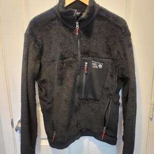 Mountain Hardwear PolarTech Black Jacket with Red Accents